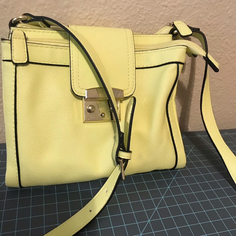 Small neon yellow purse